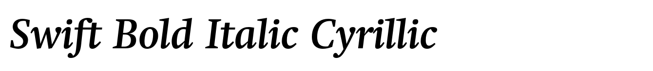 Swift Bold Italic Cyrillic